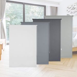 EUGAD Store Enrouleur occultant sans perçageStore Isolation Thermique avec revêtement65x160cmBlanc