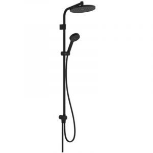 Hansgrohe Activera S 28074670 Système de douche à économie d'eau (EcoSmart) sans robinet, douche à effet pluie, 240 mm, avec inverseur, douchette (2 types de jet), tuyau, barre de douche et pommeau de