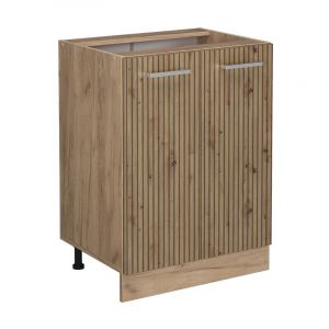 Meuble bas de cuisine R-Line, Chêne Artisan, 60 cm sans plan de travail Vicco