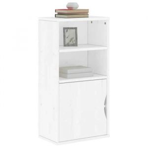 VidaXL Armoire lat&eacute;rale odda blanc 40x24x79 cm bois massif pin
