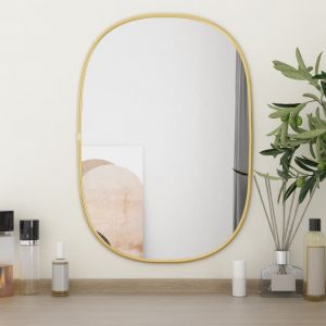 VidaXL 348217 Miroir mural Doré 50x35 cm