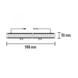 Optonica Barre LED de 1m Wall Washer 18W IP65 1440lm - Blanc Chaud 2700K