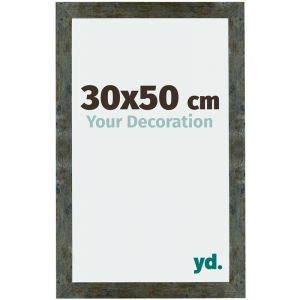 Your Decoration - 30x50 cm - Cadres Photo en mdf Avec Verre acrylique - Anti-Reflet - Excellente Qualité - Bleu Or Mélangé - Cadre Decoration Murale