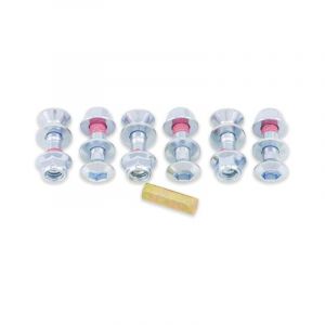 Kit vis et écrous de couronne Bolt M8x30mm argent (6 pièces)