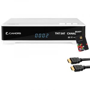 Cahors TEOX HD - Mini récepteur satellite + Carte TNTSAT incluse + Cable HDMi 2M