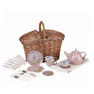 Set de the princesse dans un panier en osier