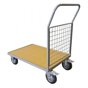 Stockman Chariot plateau boir 1200 x 800 mm 1 dossier grillagé capacité 250 Kg WPG25B