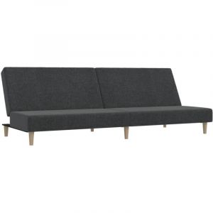 VidaXL Canapé-Lit À 2 Places Gris Foncé Tissu