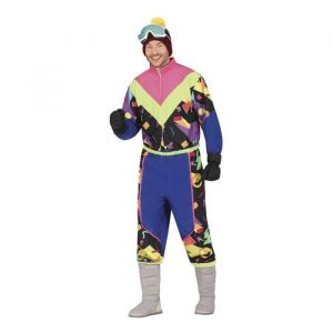 Fiesta guirca Déguisement skieur bleu années 80 homme (S)