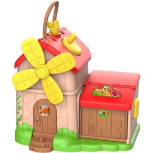 Vulli Les Klorofil – Le Moulin Jardin – Jouet d’Imagination Enfant dès 18 Mois – Maison Pop-Up Timber Tots avec Manivelle, Activités et Figurine Lapin – Univers Klorofil Compatible – Jeu d’Éveil