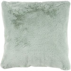 Joy - coussin - en fausse fourrure - 48x48 cm - Vert sauge