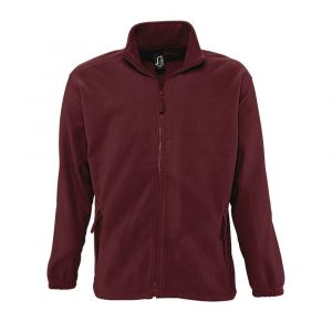 Image de Sol's North - Veste Polaire Homme - Matière Micro Polaire - Anti-bouloche - Poignées élastiquées - Bordeaux - 4XL