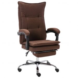 VidaXL Chaise de bureau Tissu Marron