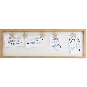 Jardindeco P&ecirc;le-m&ecirc;le porte photos dor&eacute; 5 pinces &eacute;toiles