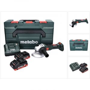 Metabo W 18 LT BL 11-125 Meuleuse d'angle &agrave; batterie 18 V 125 mm brushless + 2x Batteries 4,0 Ah + Chargeur + Coffret X