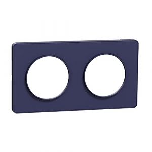 Schneider Electric Odace Touch, plaque Cobalt 2 postes horiz. ou vert. entraxe 71mm - S550804