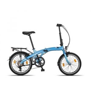 Vélo pliant PACTO THREE - cadre en aluminium - 6 vitesses Shimano - bleu