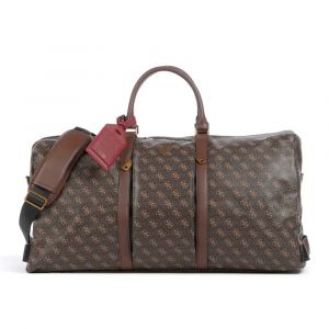 Guess Sac de voyage brun foncé brun clair pour homme - Pisa Double Zip Weekender Brown / Ochre / Burgundy 300545
