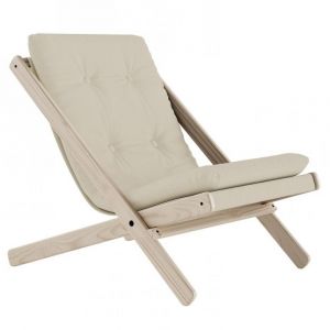 Fauteuil futon BOOGIE hêtre massif coloris beige