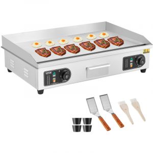 Image de Vevor - Plancha Electrique 4400 w, Plaque a Snacker Commerciale, Plaque de Cuisson de Table, Surface Antiadhesive Plate et Rainuree, Temperature