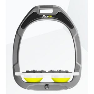 Étriers Plat Ultra Grip Aluminium/Blanc/Jaune Flex-On Green Composite