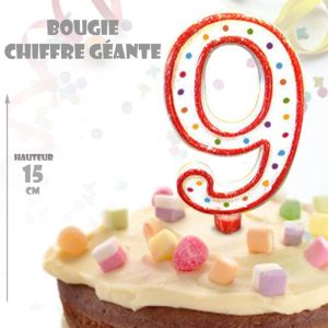 Image de Bougie d'anniversaire g&eacute;ante n&deg; 9