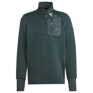Adidas X-City 1/4 Zip - T-shirt de running taille L, vert