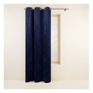Madura - Rideau à oeillets 200x270 cm Bleu noir - bazyl - Bleu noir