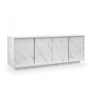 Buffet 4 portes blanc