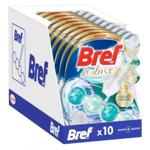 Bref WC Deluxe Jasmin Délicat – 10 Blocs WC (10x50g) – Produit Nettoyant WC – Parfum WC – Formule anti-calcaire