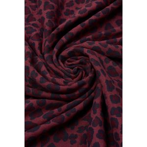 Coupon 3m double gaze l&eacute;opard bordeaux - d Couture - d Couture - Mondial Tissus