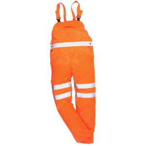 Portwest Cotte à bretelles Haute Visibilité GO/RT Orange S