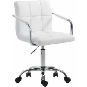 Image de CLP Fauteuil De Bureau Ergonomique Lucy V2 en Similicuir I Chaise De Bureau A Roulette Réglable en Hauteur I Rembourrage épais Blanc