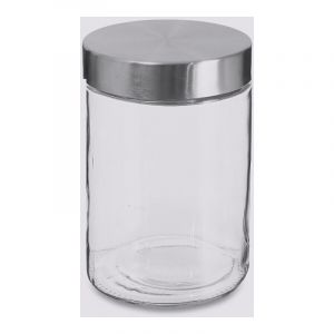 Atmosphera Bocaux de rangement 1.2 Litre en verre et inox couvercle herm&eacute;tique