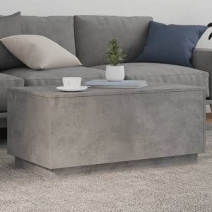 VidaXL Table basse avec lumières led gris béton 90x50x40 cm