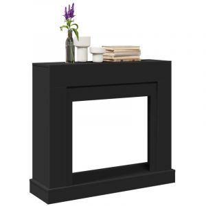 VidaXL Cadre de cheminée noir 100x30x87,5 cm bois d'ingénierie