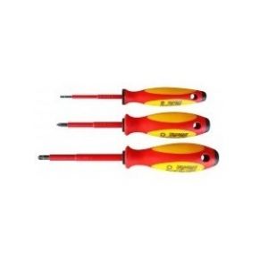 Techman Tournevis isoles 1000 v vrac - empreinte de vissage:lame:bornier mpz2 x 100 mmmanche:117 x 37 mm