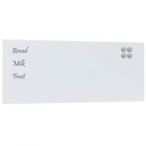 VidaXL Tableau noir magnétique mural Blanc 100x40 cm Verre trempé