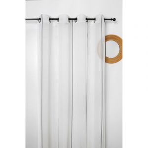 Homemaison Voilage &agrave; rayures Antibes GrisChin&eacute; 155 x 280 cm - GrisChin&eacute;