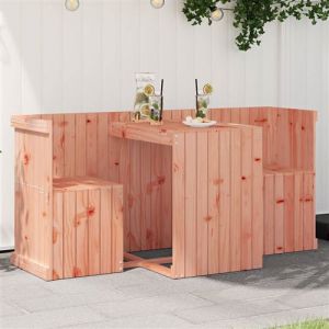 VidaXL Set de balcon 2 places bois de Douglas massif