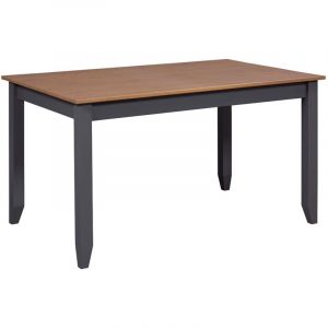 Image de Interlink Inter Link - Table de salle &agrave; manger - Table de cuisine - Pin massif - Style maison de campagne - FSC - 140x90x75 cm - gris/Oak colori -Forenzo