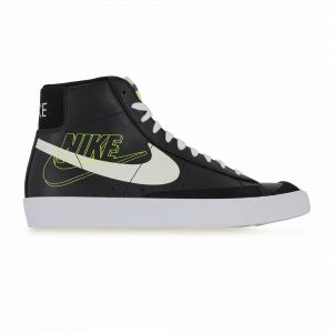 Nike Homme Blazer Midd '77 Logo Play Noire Et Volt Baskets