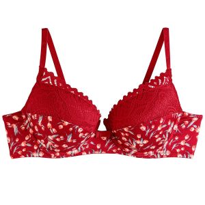 Soutien-gorge ampliforme coque moulée rouge Paprika - Pomm'Poire