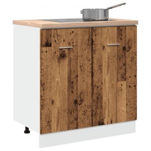 VidaXL Armoire De Plancher D'évier Vieux Bois 80x46x81,5 Cm