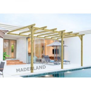 Maderland Pergola en bois adossée - modèle OVIEDO - 600 x 300 cm