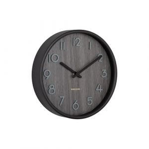 Present time Horloge murale petit bois noyer Pure