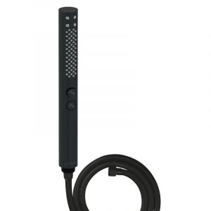 Jacob Delafon Pommeau de douche Shift+ rond 2 jets noir mat + flexible