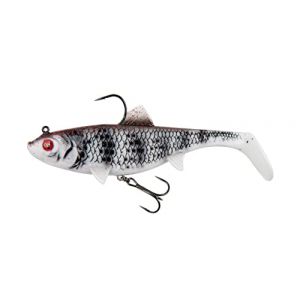 Fox Rage Replicant Wobble - Poisson en caoutchouc Swimbait, couleur : zèbre UV, longueur/poids : 14 cm - 55 g