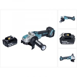 Makita DGA521G1X1 Meuleuse d'angle sans fil 125 mm 18V - X-LOCK Brushless + 1x Batterie 6,0 Ah - sans chargeur