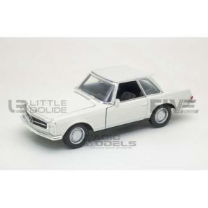 Voiture Miniature de Collection WELLY 1/24 MERCEDES BENZ 230 SL 1965 Cream 24093CR